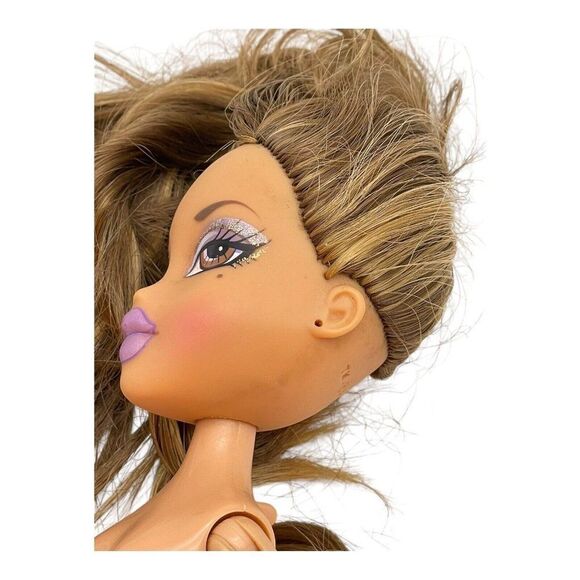 Vintage Bratz Yasmin Doll Purple Lips Brown Eyes 2001 Action Tab Arms NO FEET - Picture 8 of 14
